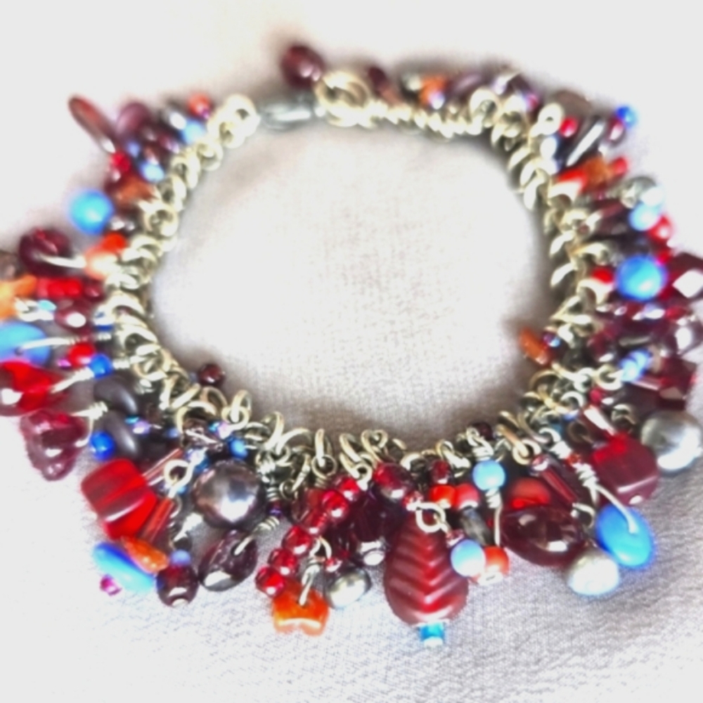 ( Anthropologie ) Glass Bead Bracelet,  NWOT